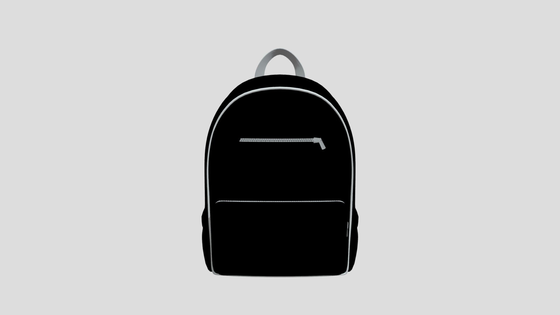 Bag_backpack_black 3d model