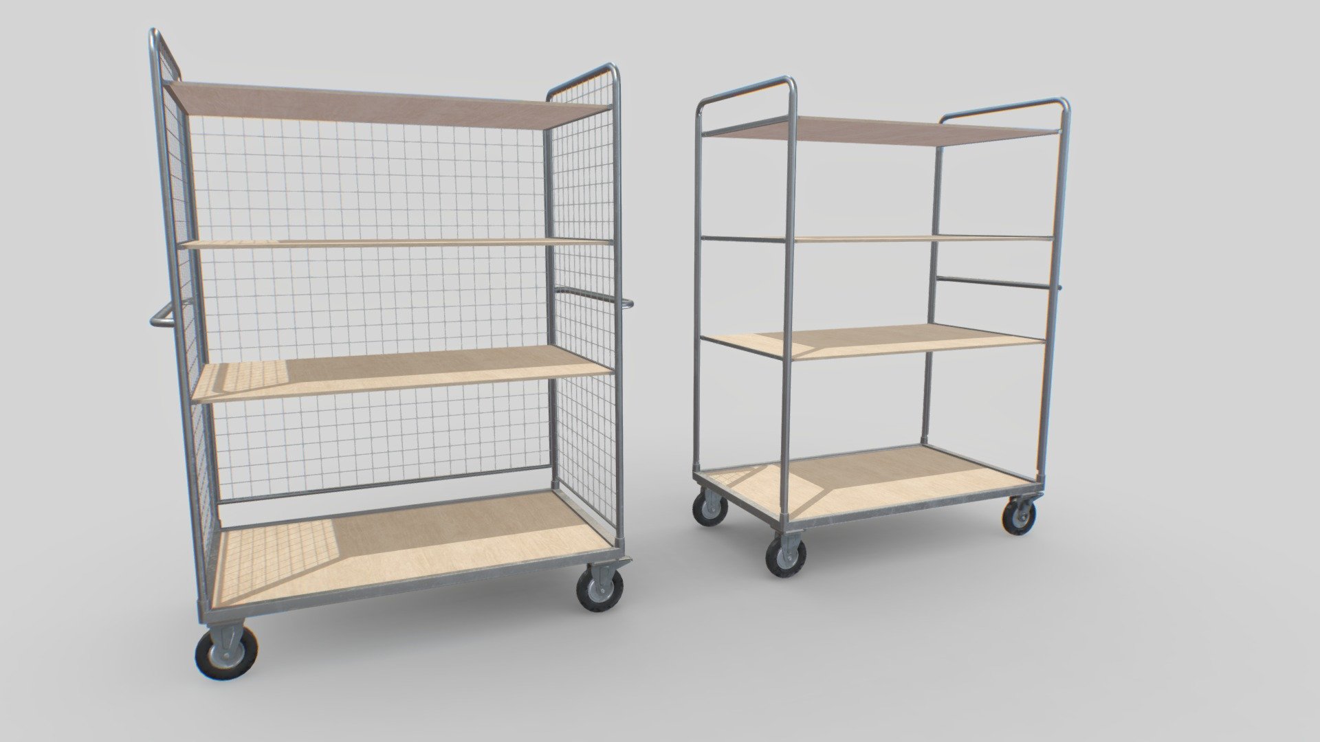 Warehouse Trolley pack 2 3d model