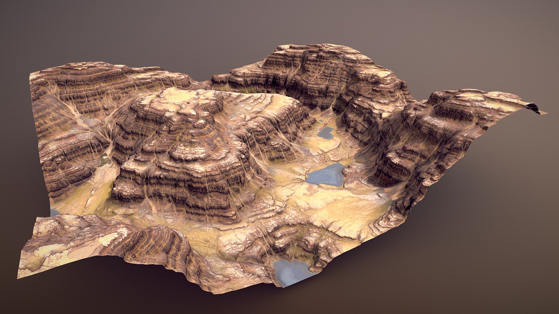 Dotted Lake Canyon 3d model