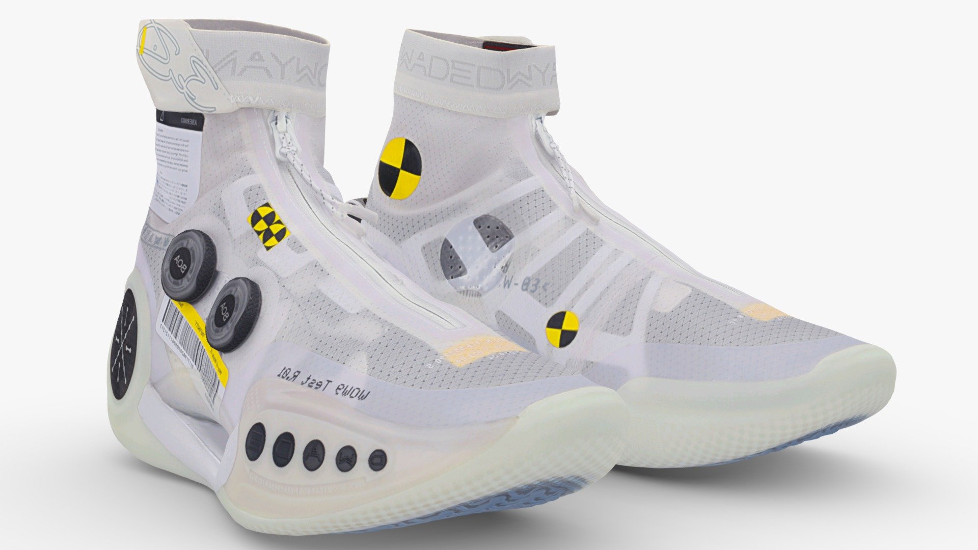 Cyberpunk fashion sneaker scifi Lining future 3d model