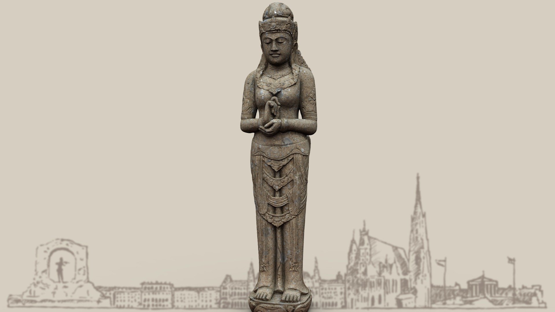 Indische Statue 3d model