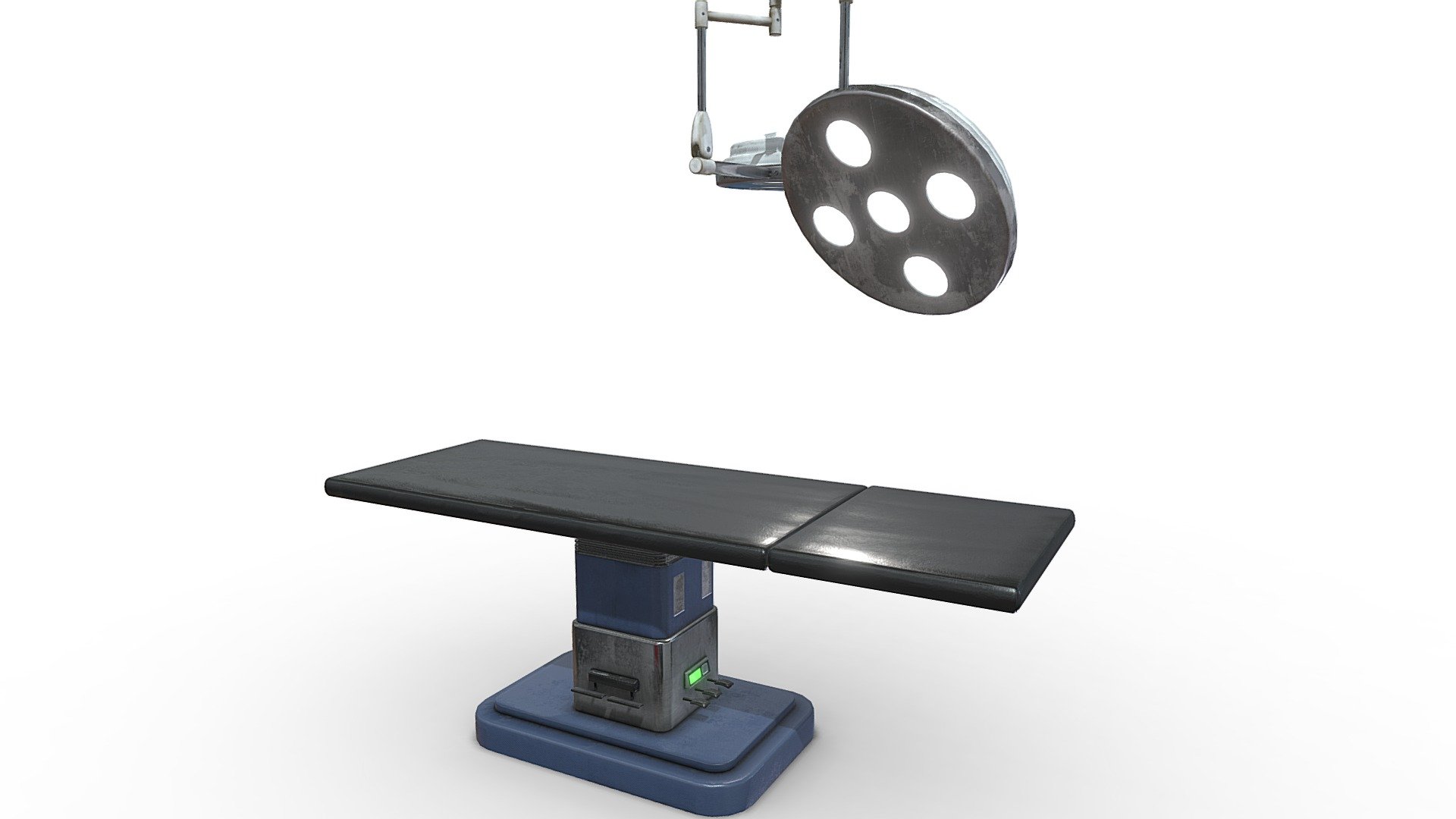 Operating table and lights 3d model