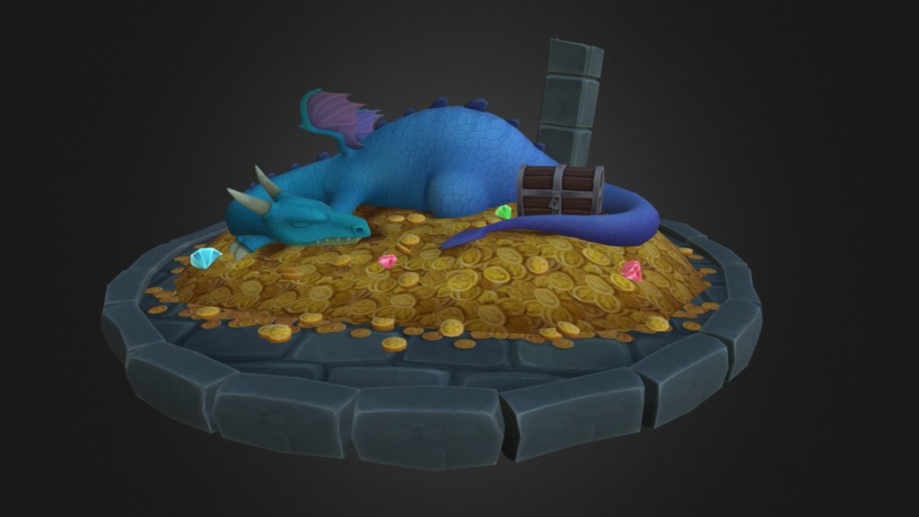 Dragon Scene 3d model