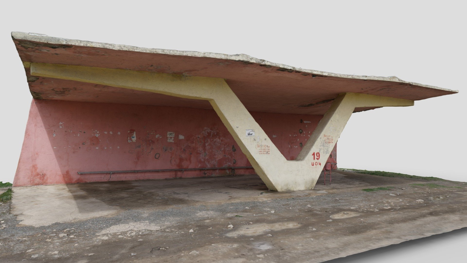 Soviet Bus Stop 3d model