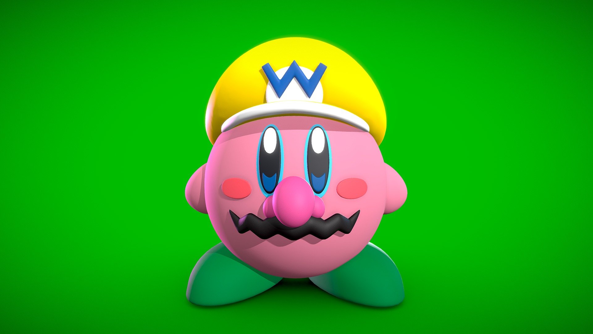 Wario Kirby 3d model