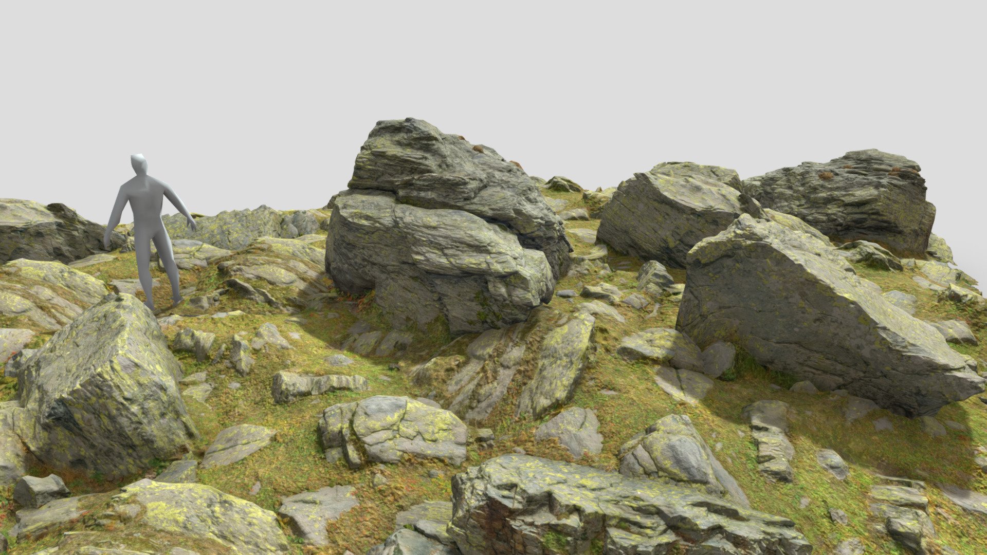 Rocks Stones Scenery Assembly Alps Scan 3d model