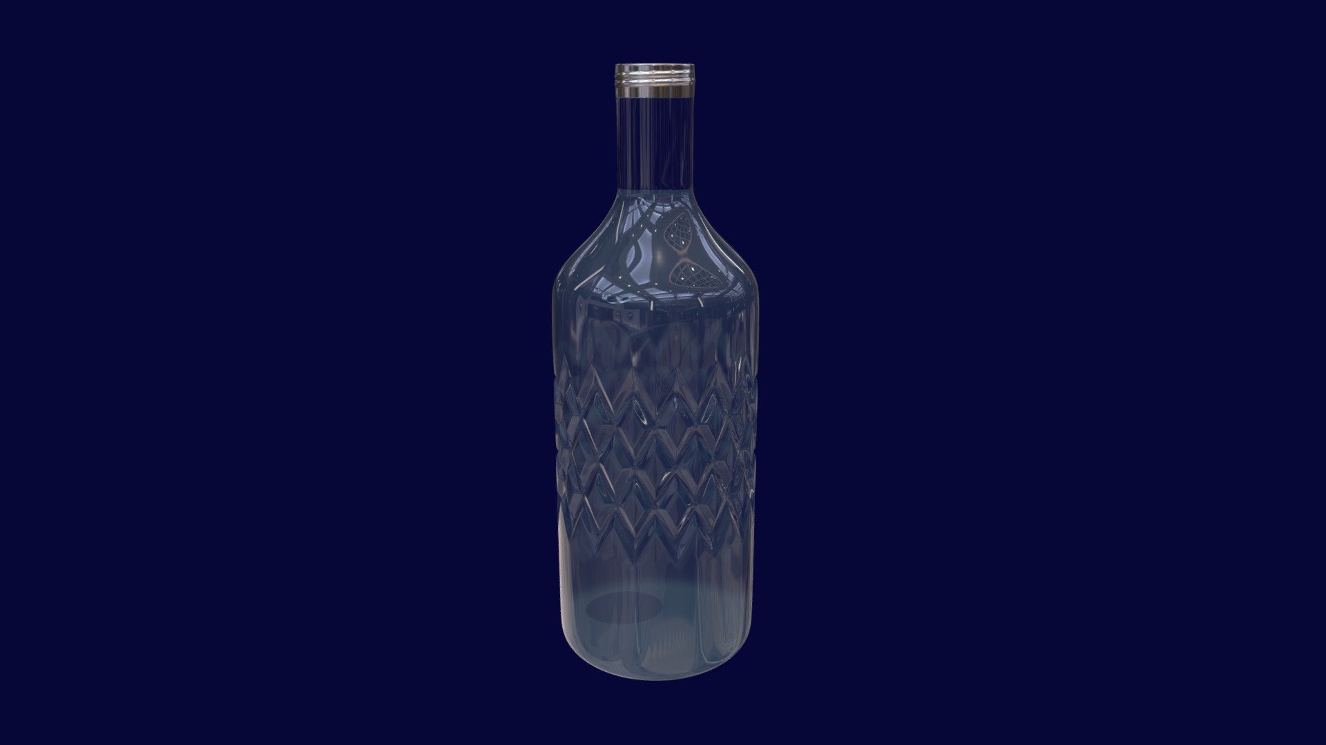 Diamond Glass Water Bottle 3d model