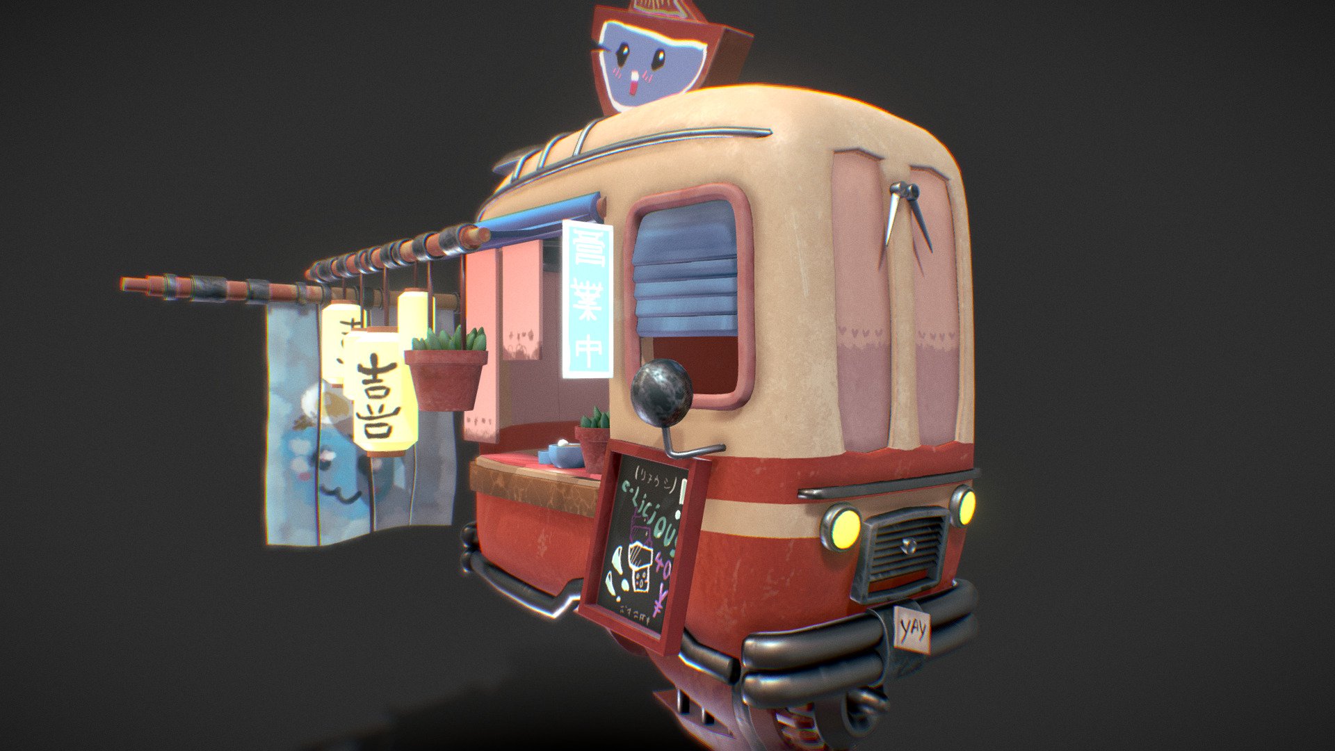 Ramen Truck 3d model