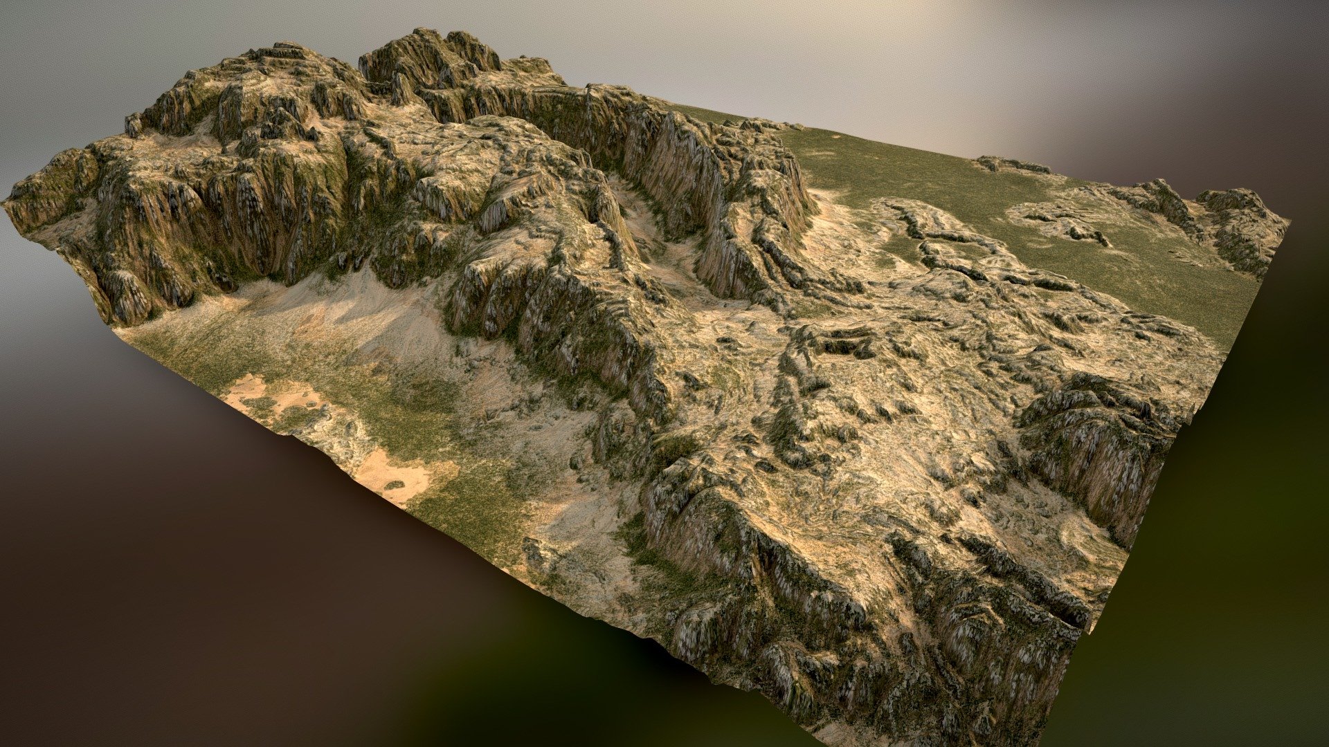 Winding Chasm Badlands 3d model