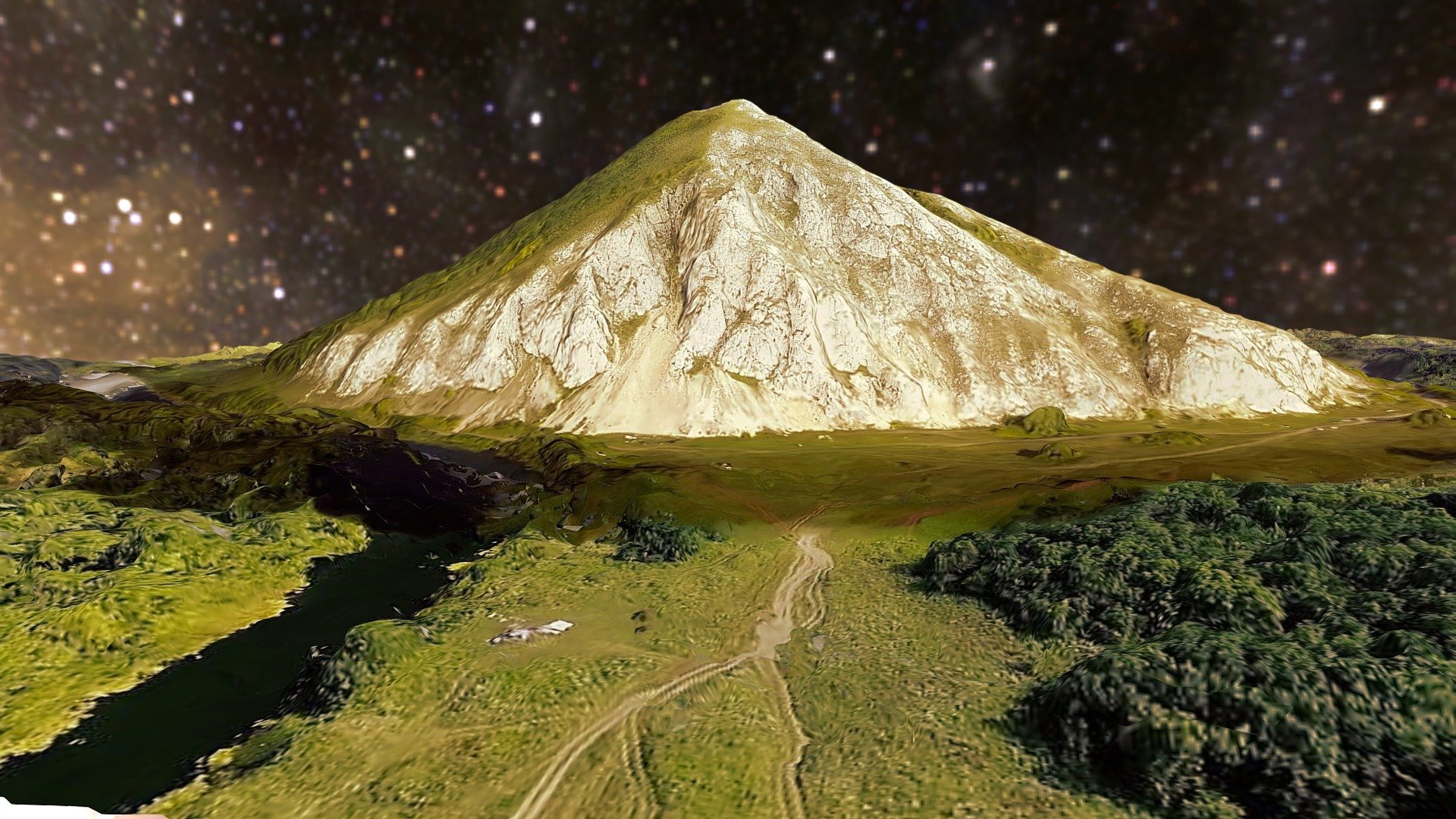 Mount Yuraktau (heart-mountain) 3d model