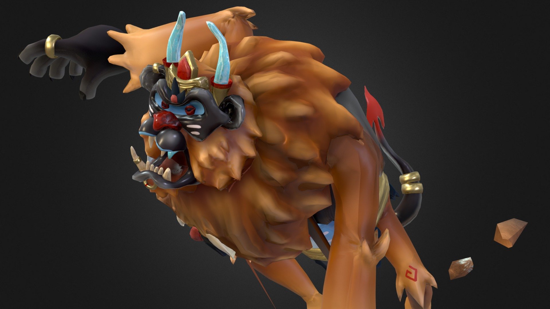 Zuma the Aztec Guardian 3d model