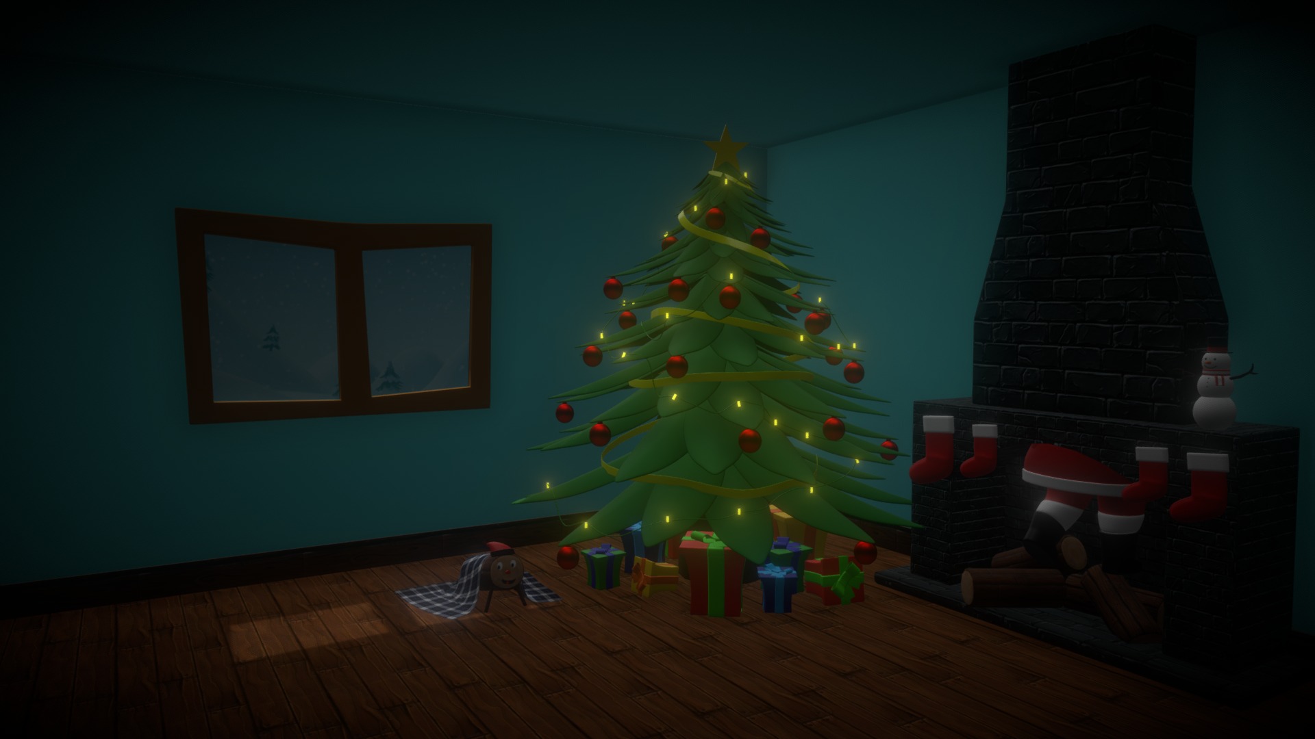 Christmas room 3d model