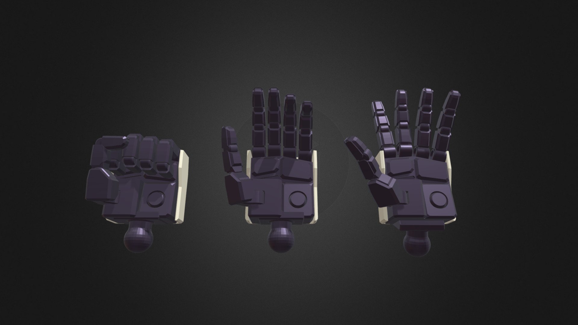 Gundam Hands (free) 3d model