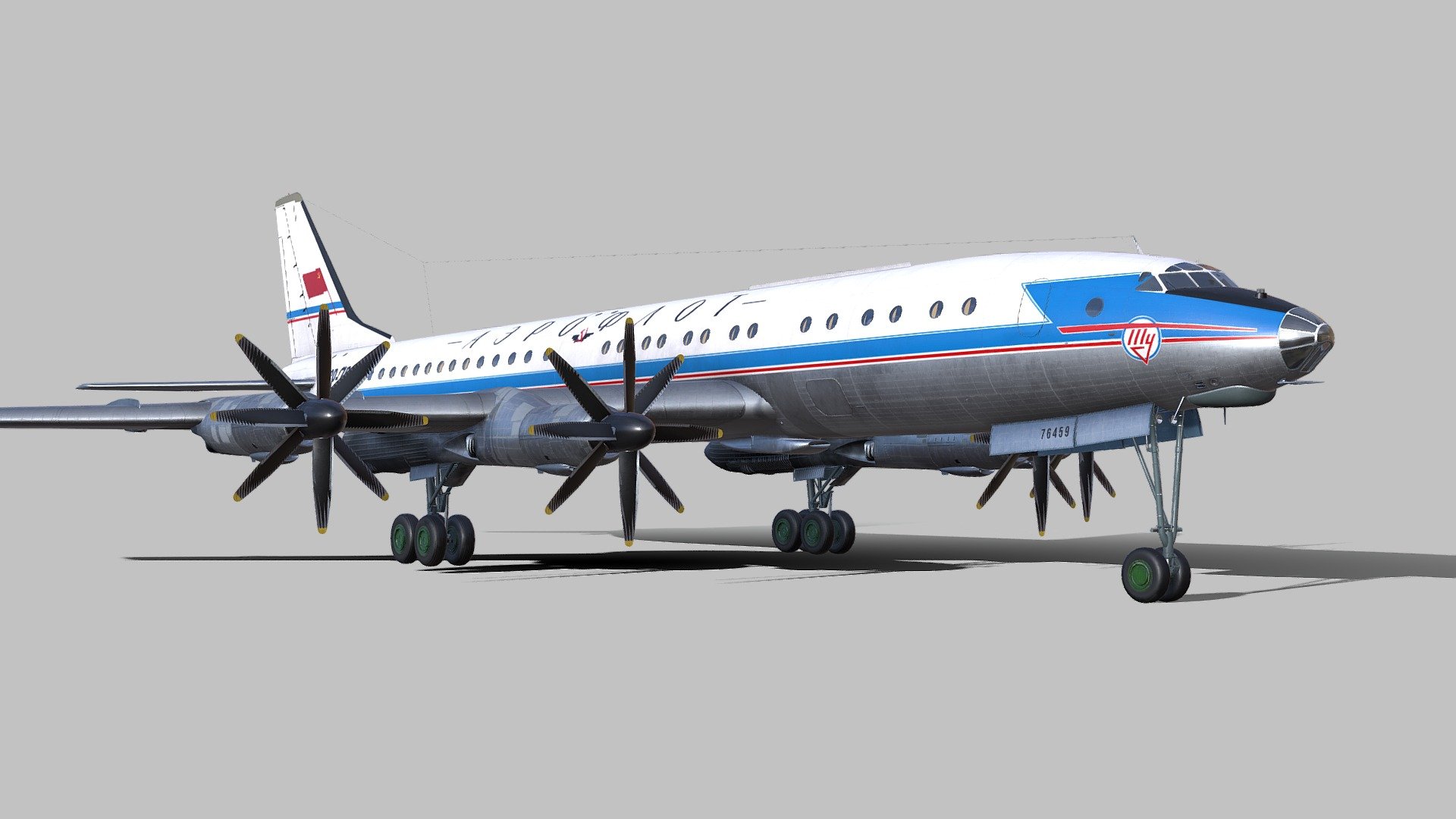 Tupolev Tu-114 3d model