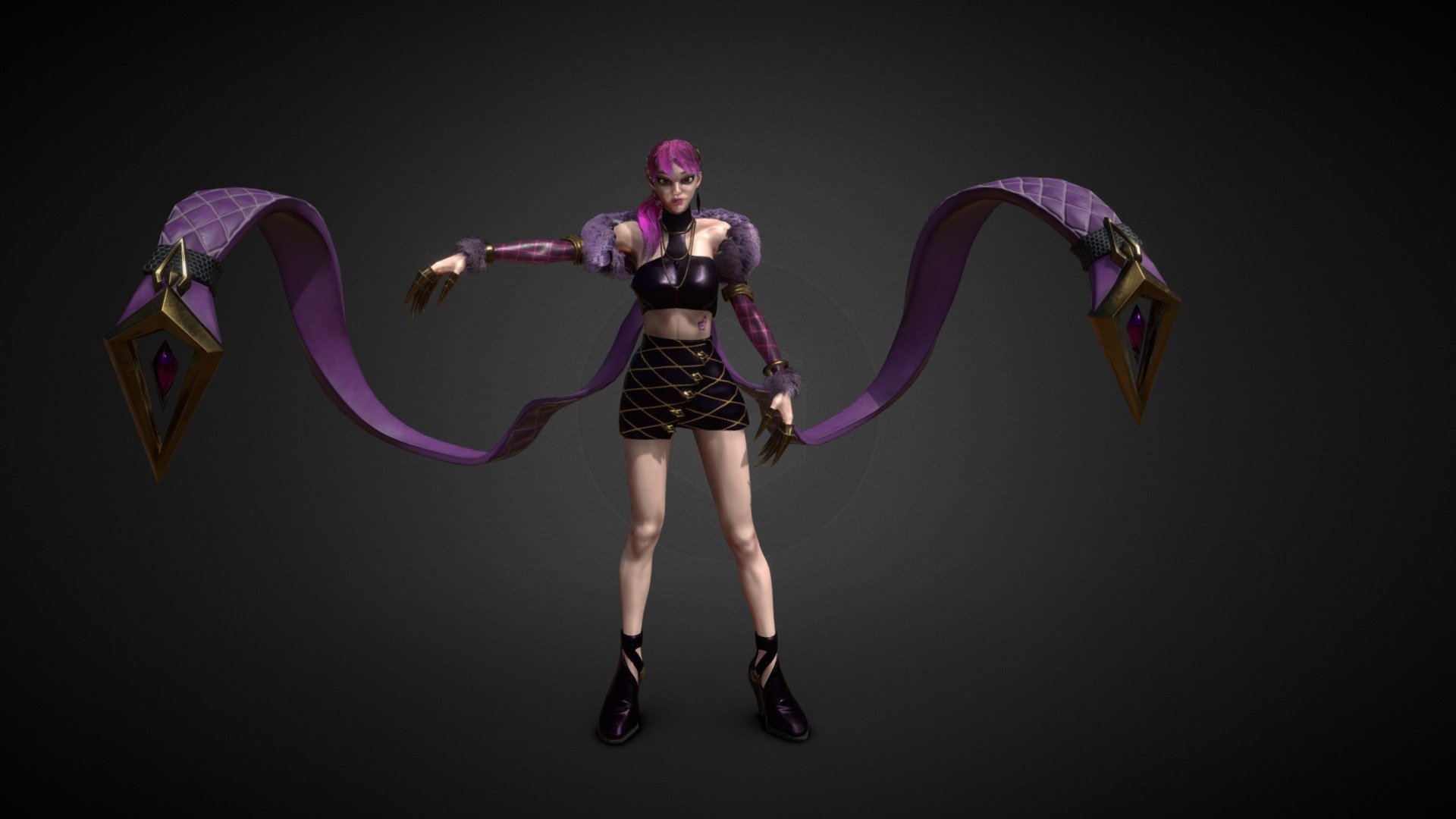 K / DA Evelynn PBR game 3d-modeling 3d model