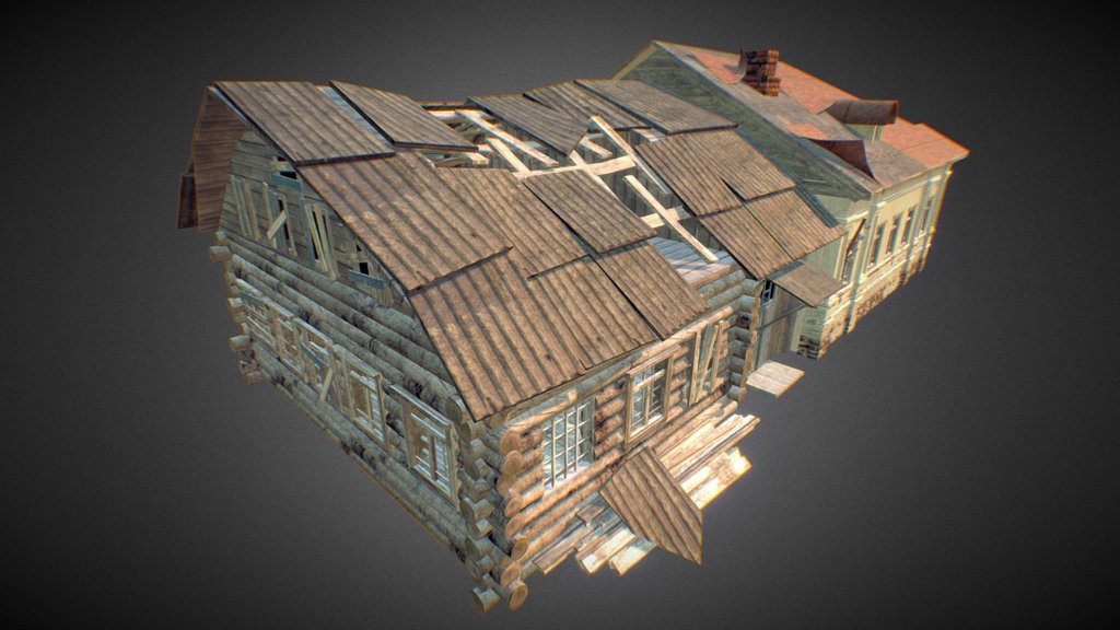 Russian destroyed building 3d model