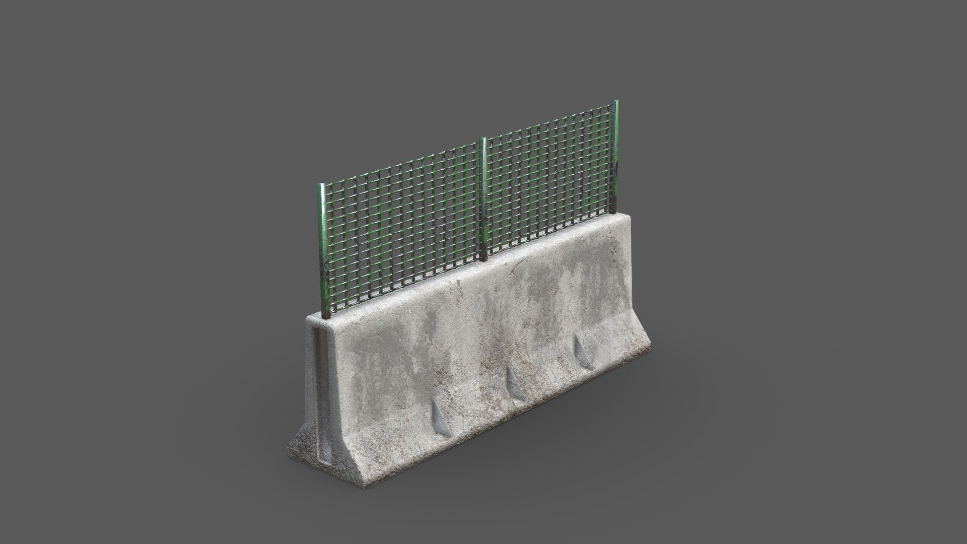 Concrete Barricade 3d model