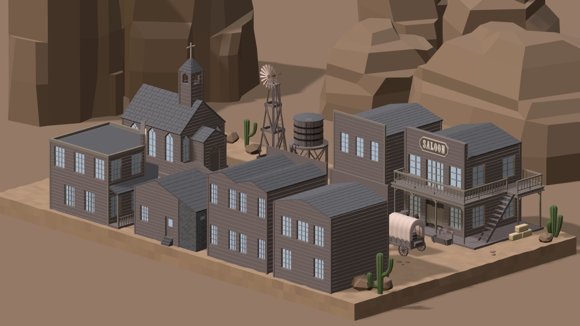 Western 3d model