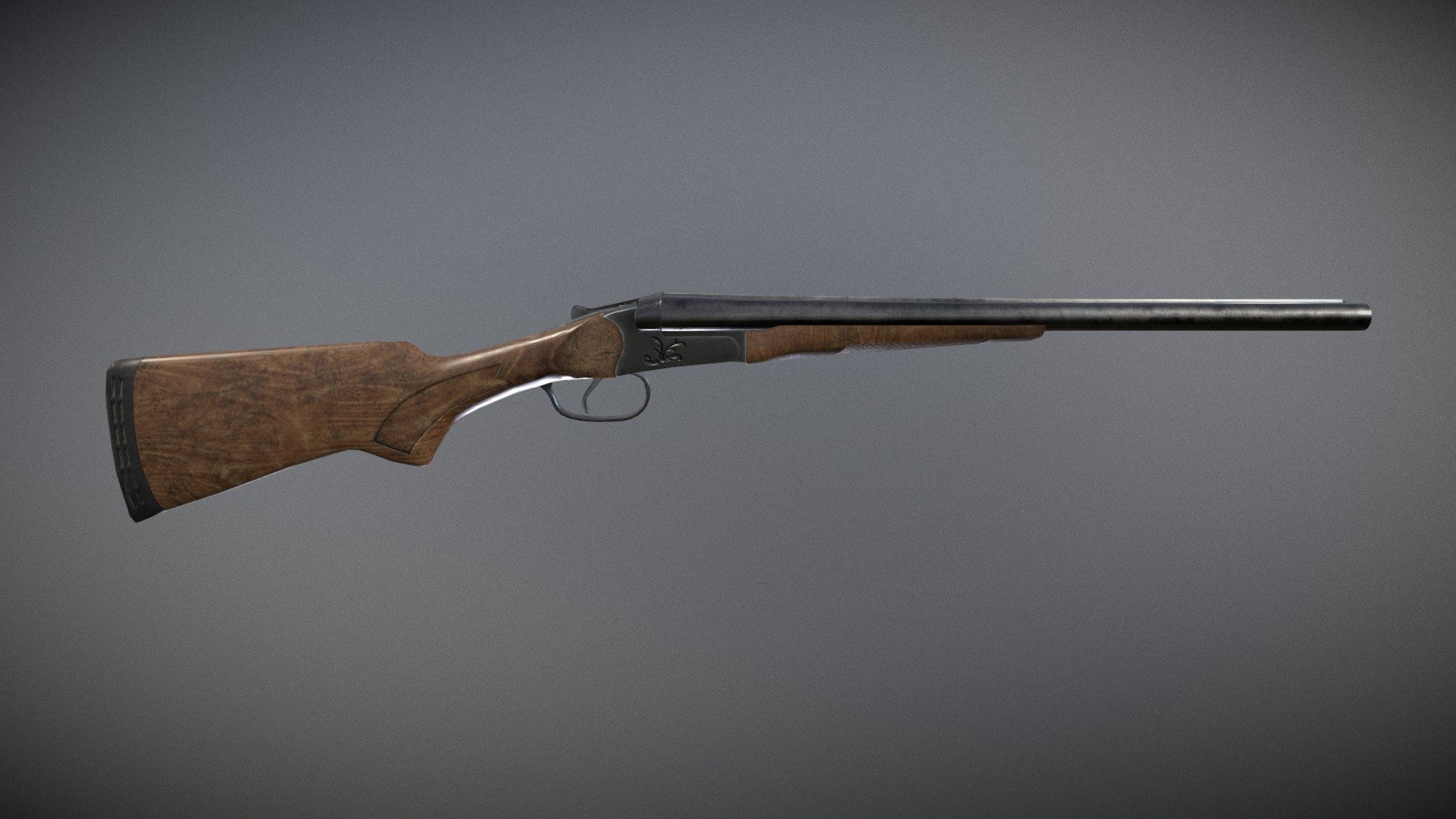 Double Barrel Shotgun 3d model