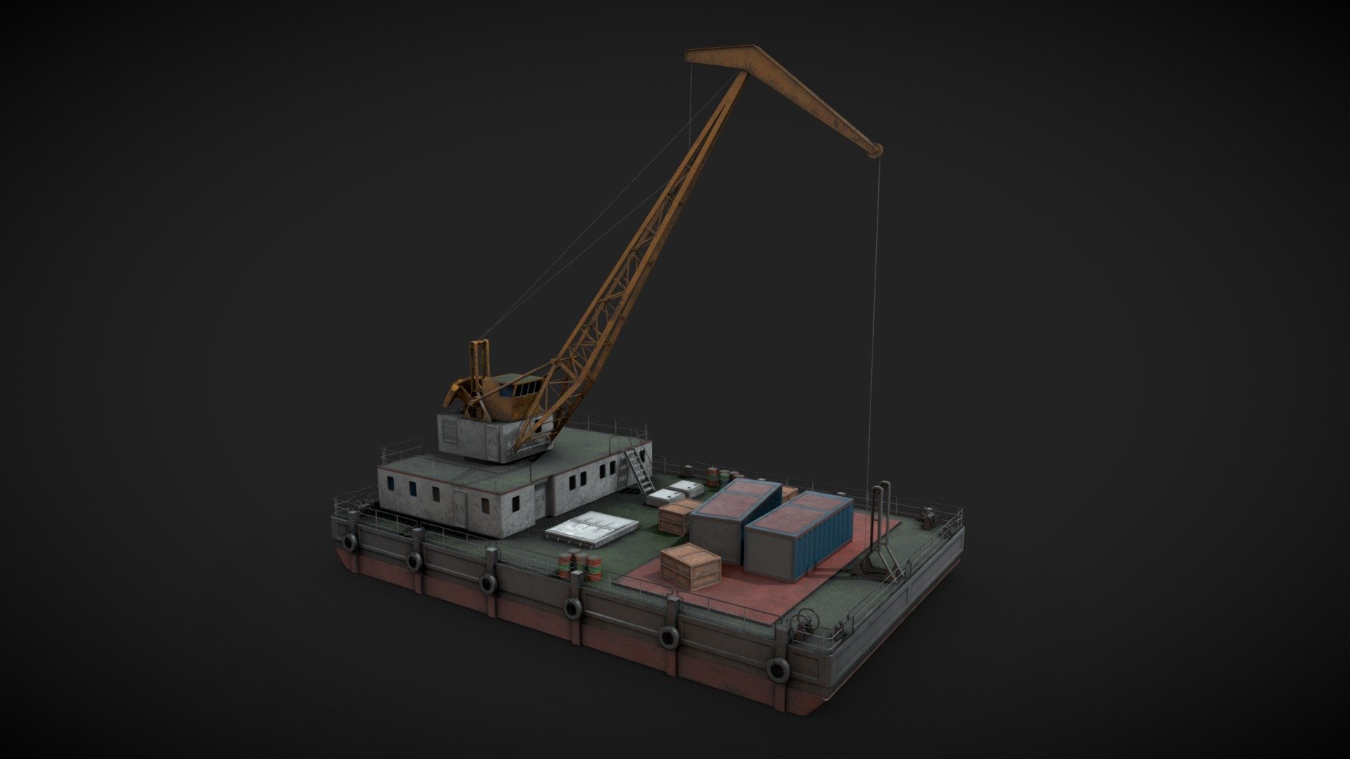 Crane vessel 3d model