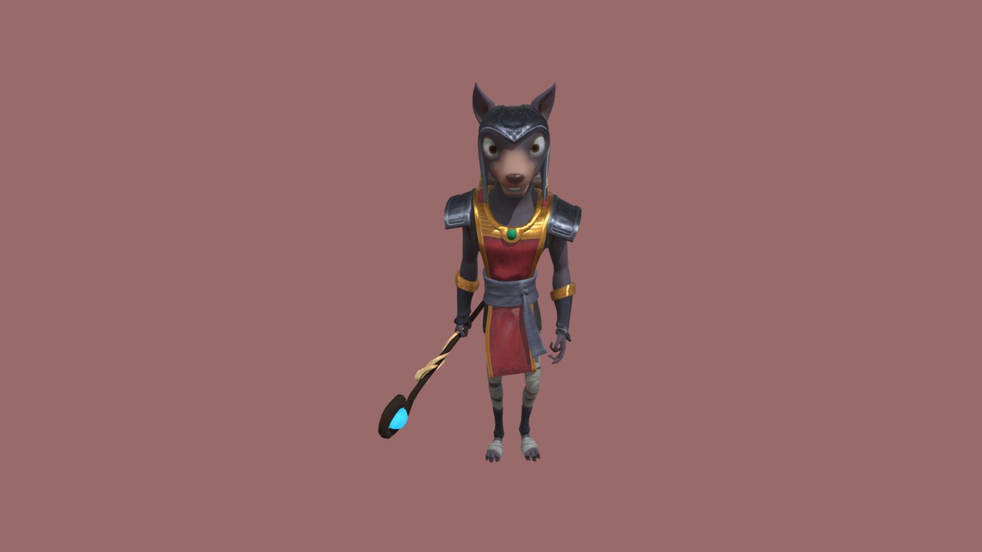 DogGod for game character 3d model