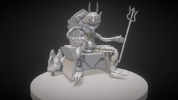 Cuphead The Devil Sculpture