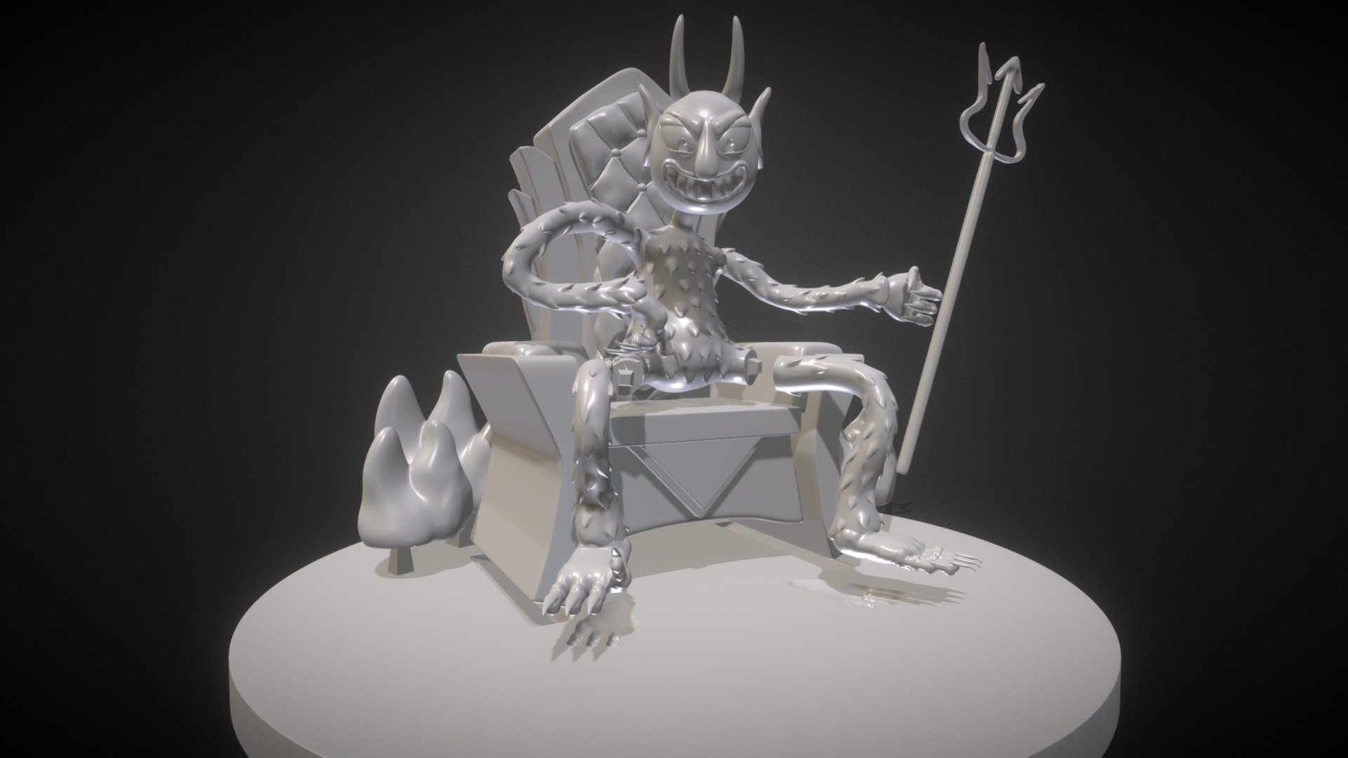 Cuphead The Devil Sculpture 3d model