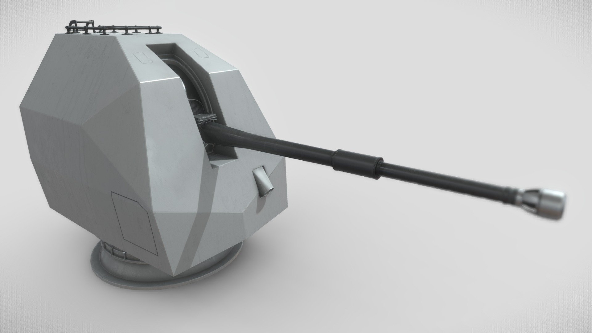 Mark 8 naval gun 3d model