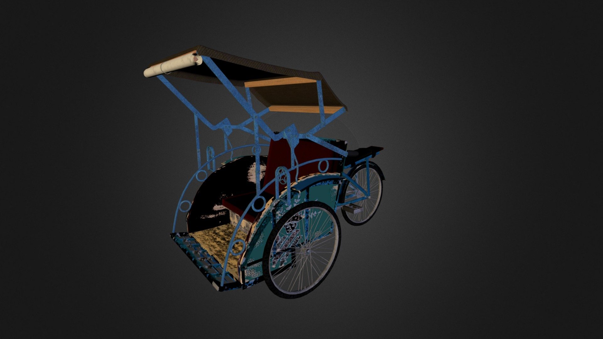 Cycle rickshaw 3d model