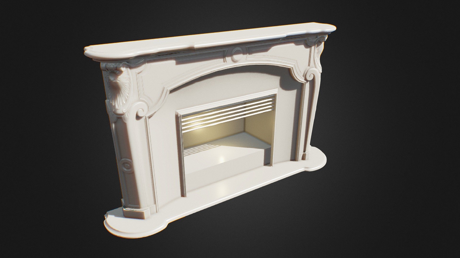 Classic Fireplace 3d model