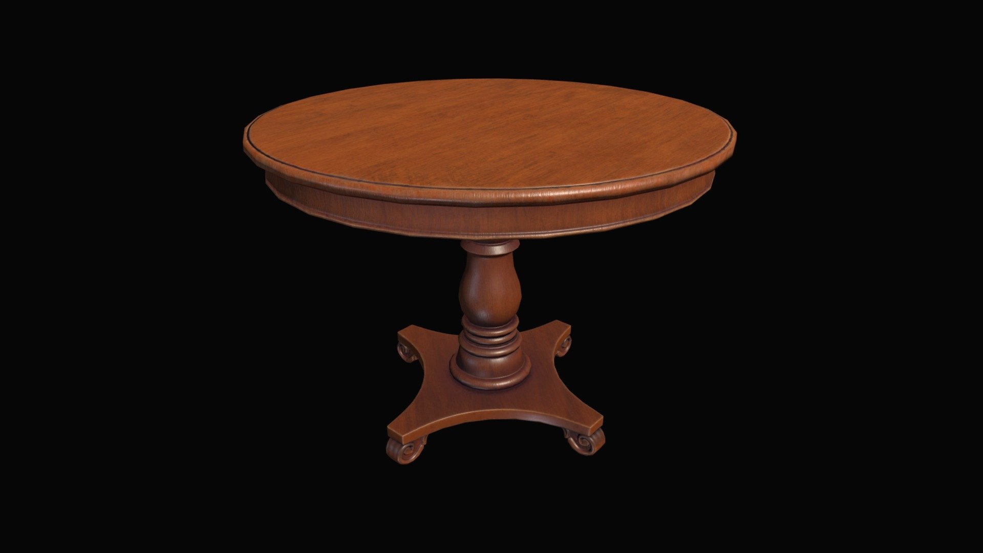 Victorian Wooden table 3d model