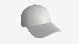 Baseball Cap Fabric Mockup White