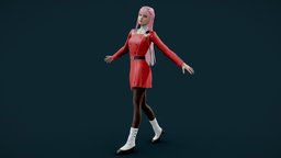 Zero Two Game Ready 3D Model