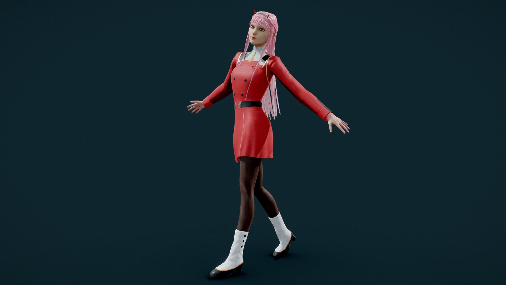 Zero Two Game Ready 3D Model 3d model