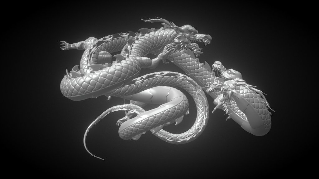 2 Dragons 3d model