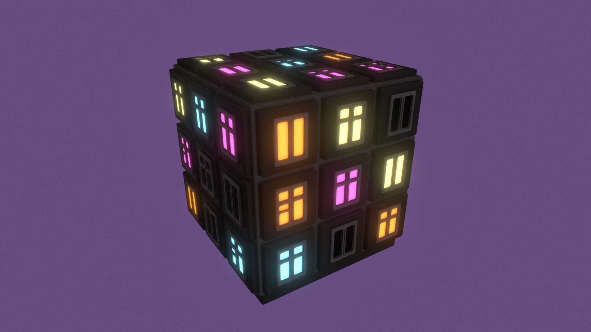 Rubiks Cube "PANELKI" 3d model