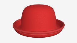 Red bowler hat