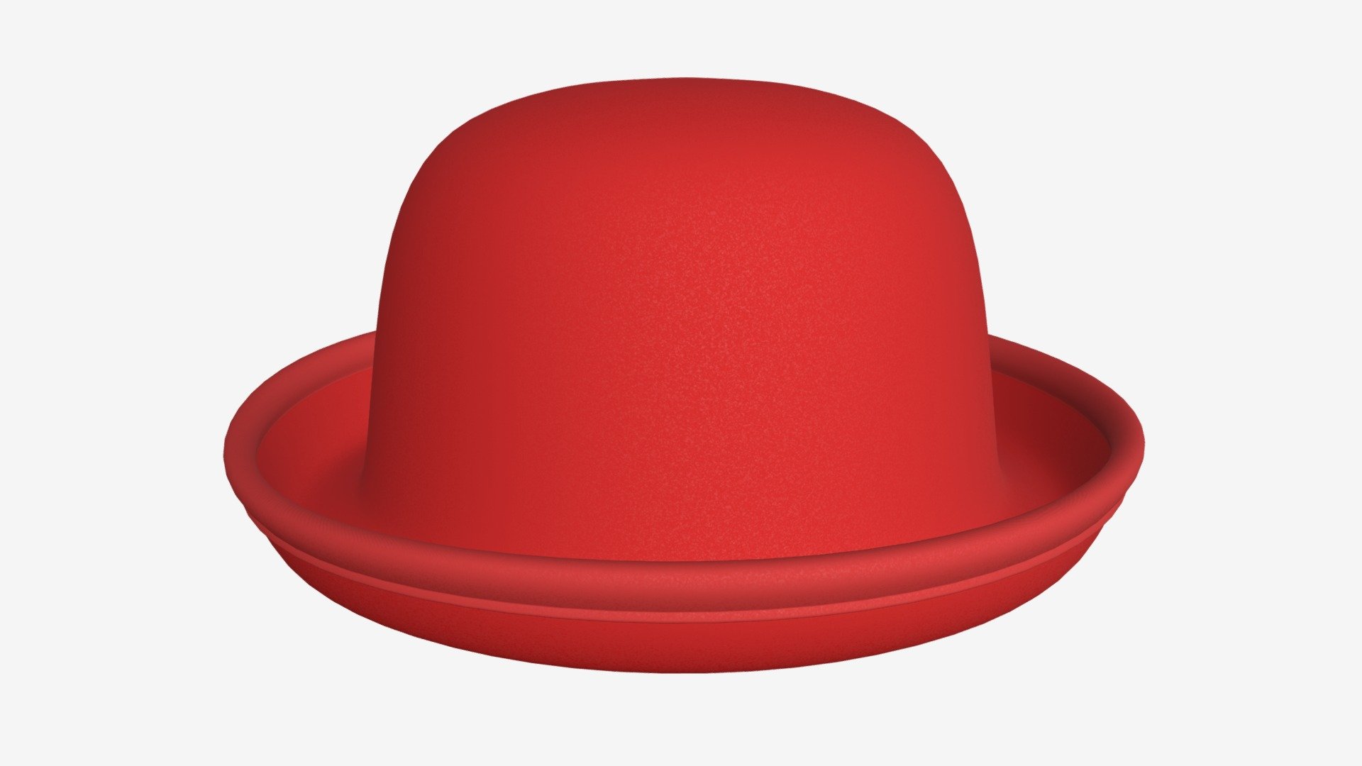 Red bowler hat 3d model