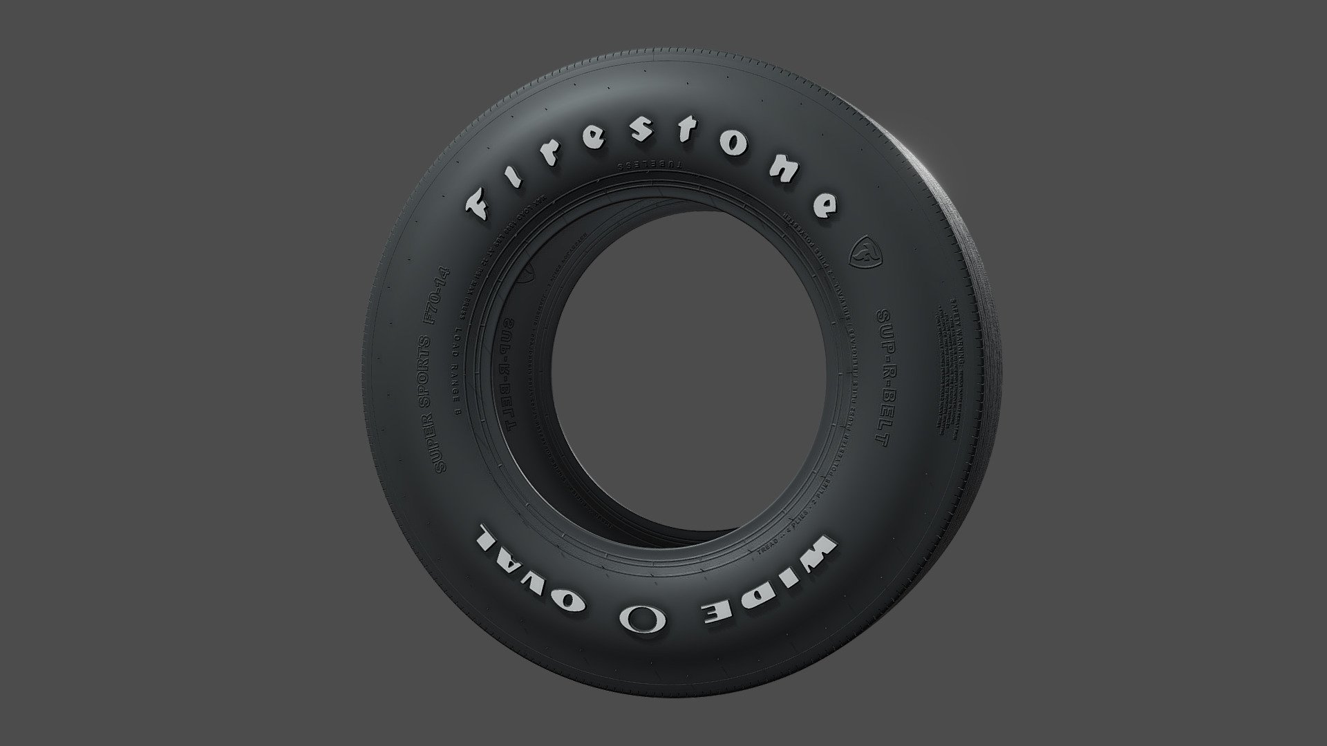 Firestone F70-14 Tyre 3d model