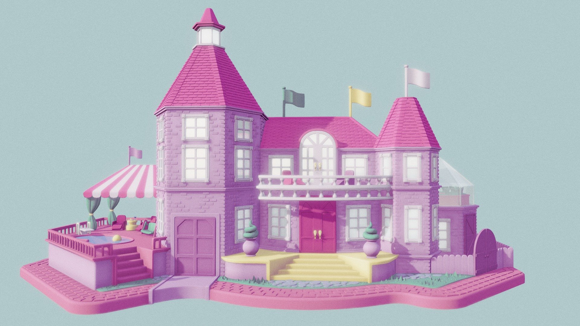 1994 Polly Pocket Magical Mansion 3d model