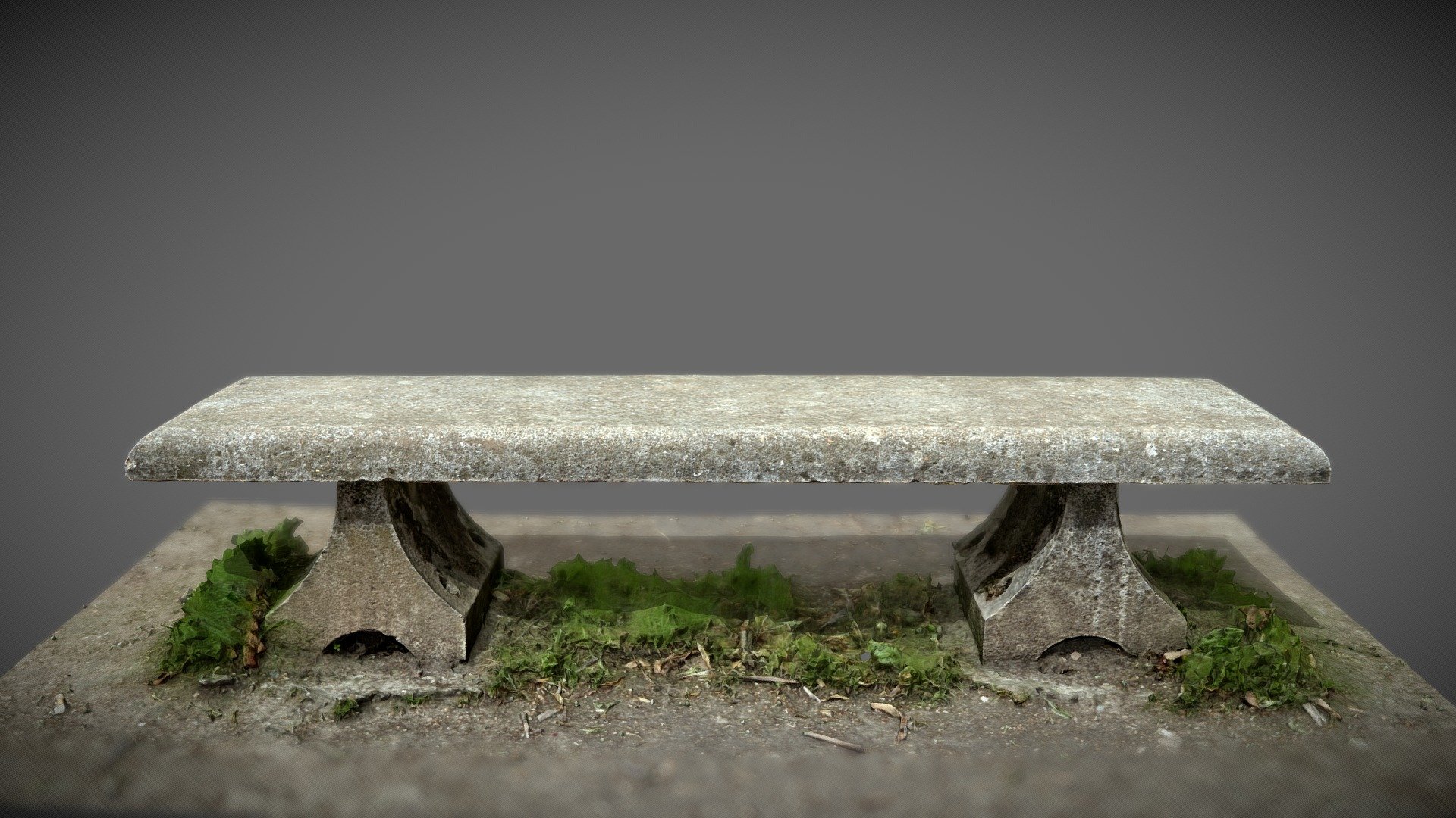 Concrete Bench 3d model