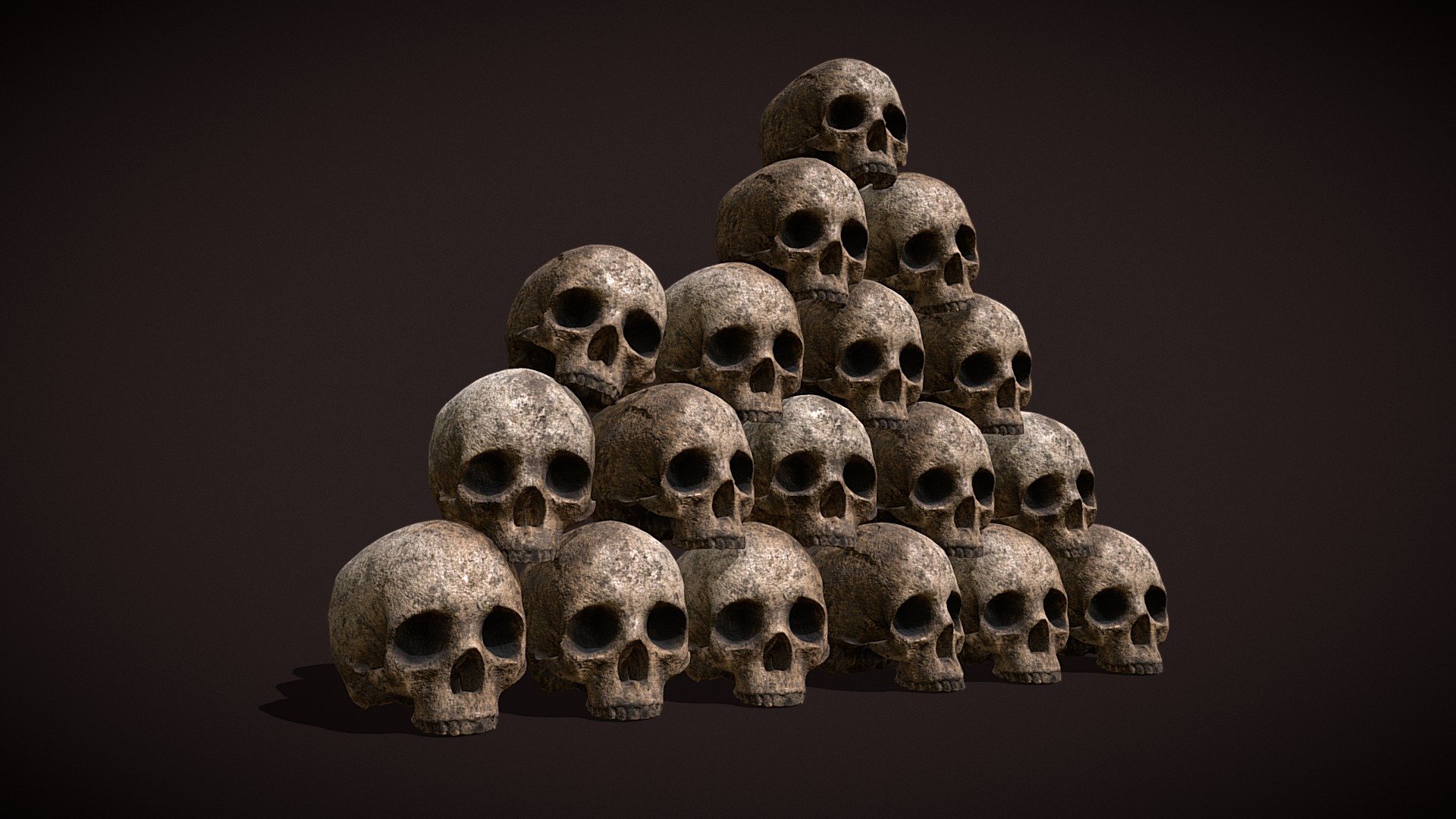 Skull Piles 3d model