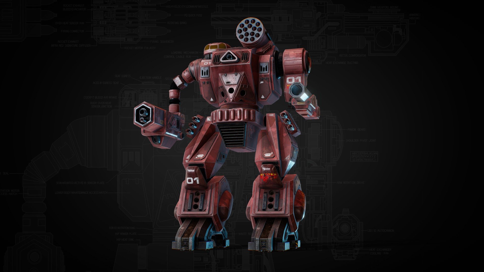 Summoner (Thor) Battlemech 3d model