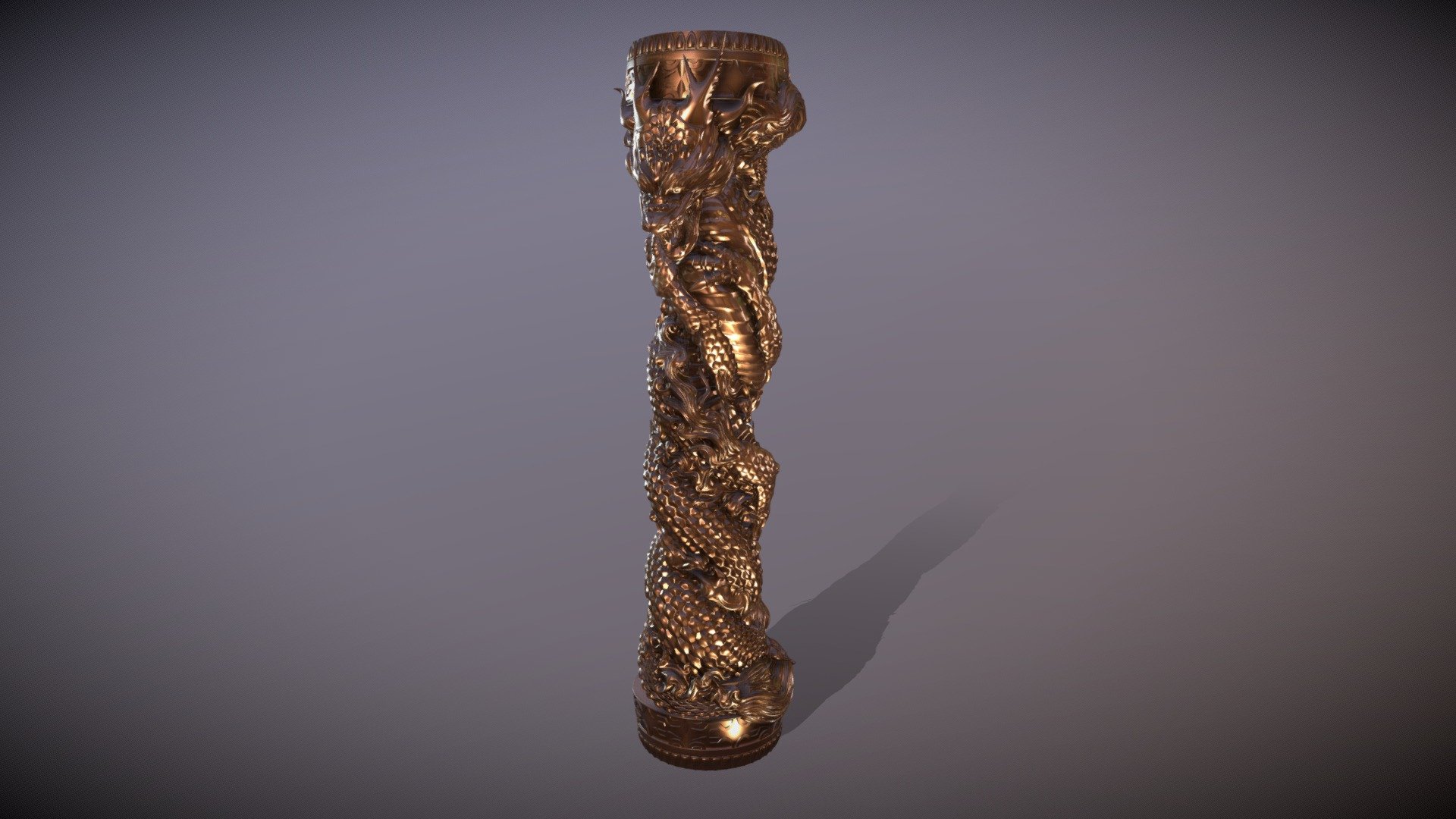 Dragon column 3d model