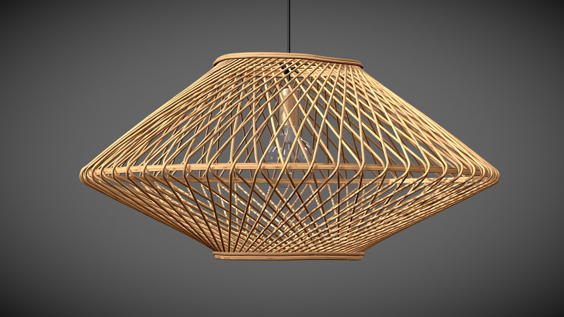 Madam Stoltz Bamboo Ceiling Lamp 3d model