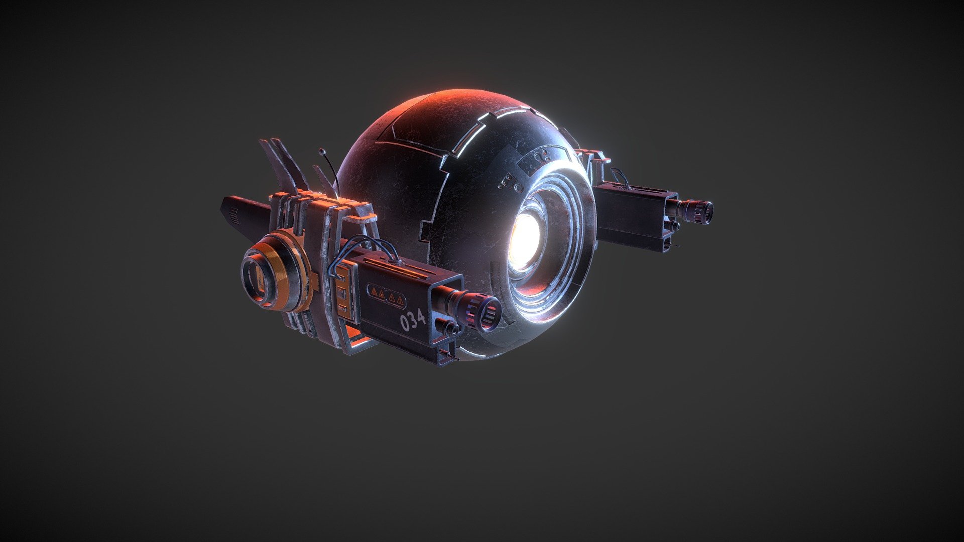 Drone futuriste 3d model