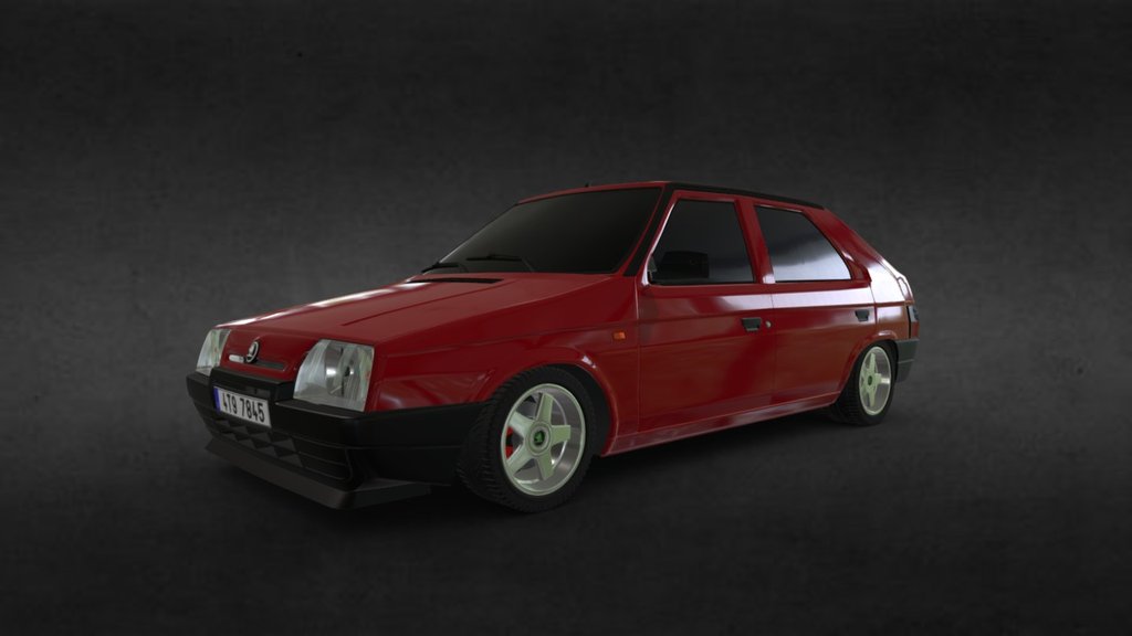 Škoda Favorit 3d model