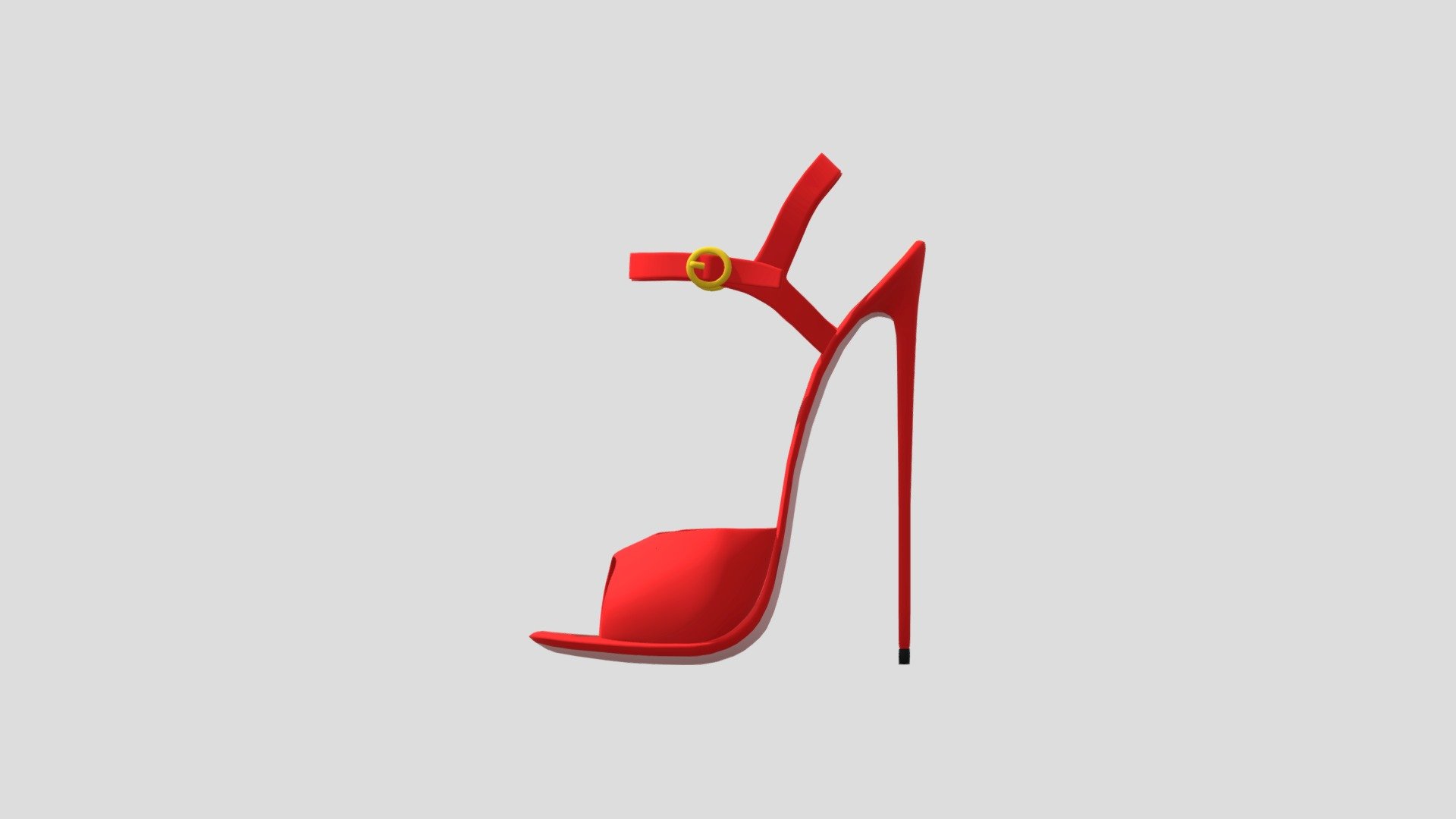 Amber High Heel Stiletto Sandals 3d model