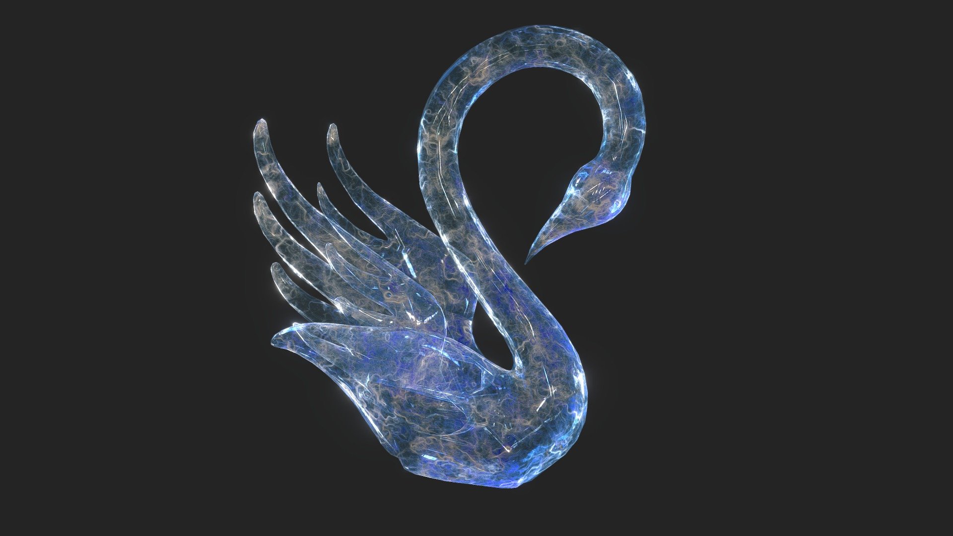 Glass Swan 3d model