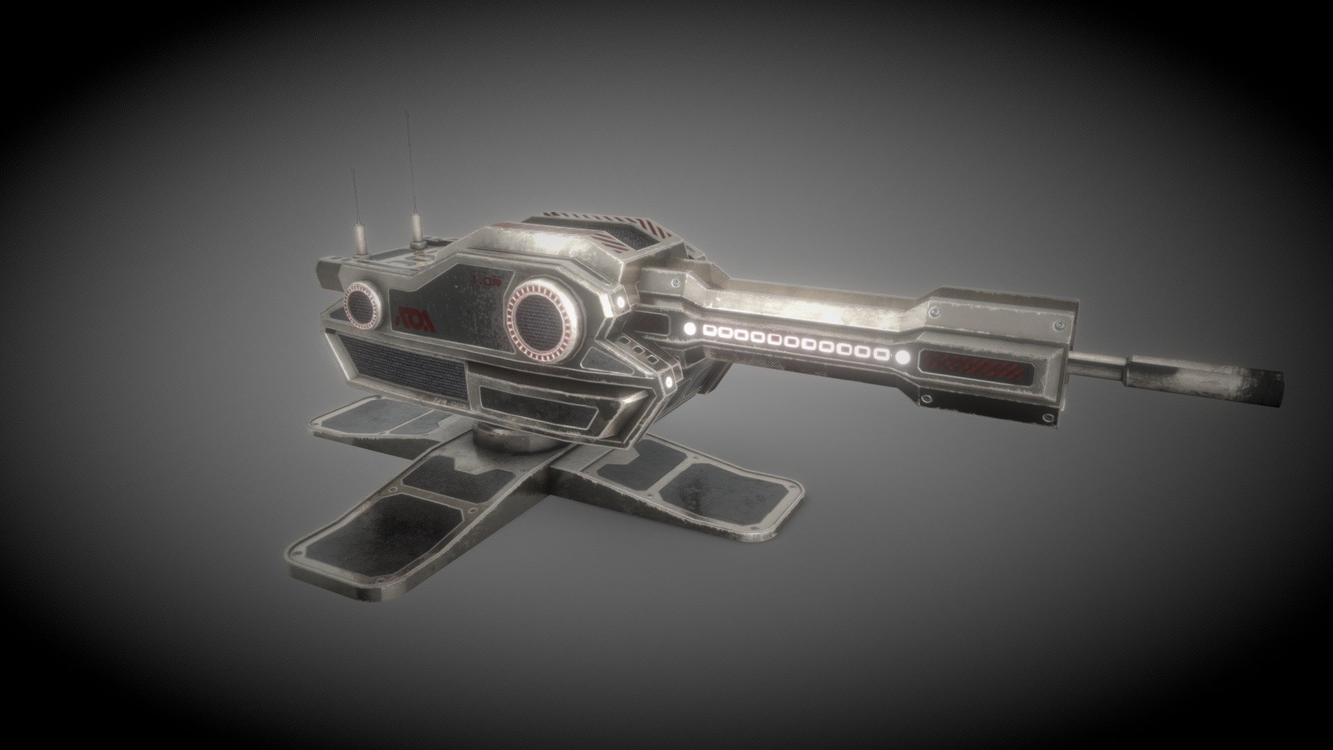 SciFi Turret 6 3d model